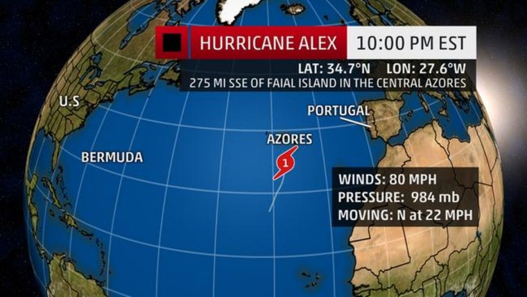 IMAGE: Map of Hurricane Alex