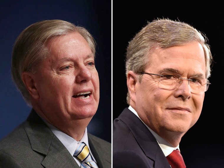 Image: Lindsey Graham, Jeb Bush