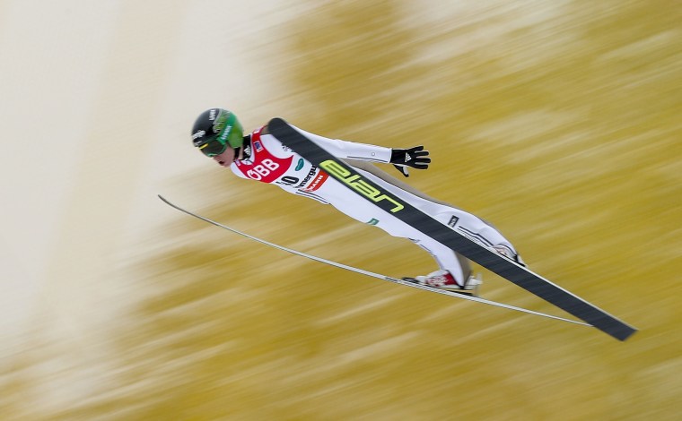 Image: TOPSHOT-SKI-FLYING-WORLD