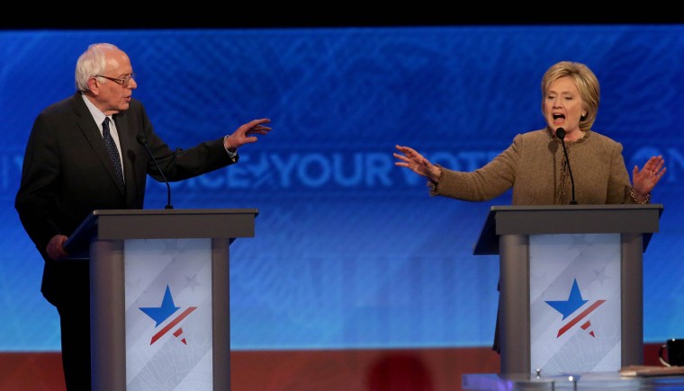 Image: Democratic Presidential Candidates Debate In New Hampshire