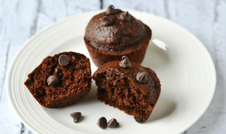 Double chocolate mocha muffins recipe by TODAY Food Club member A Pinch of Healthy