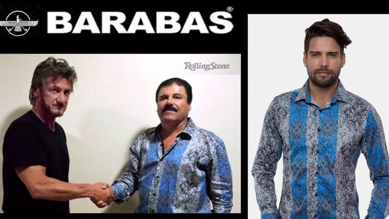 A look at the brand's website today, featuring 'El Chapo.'