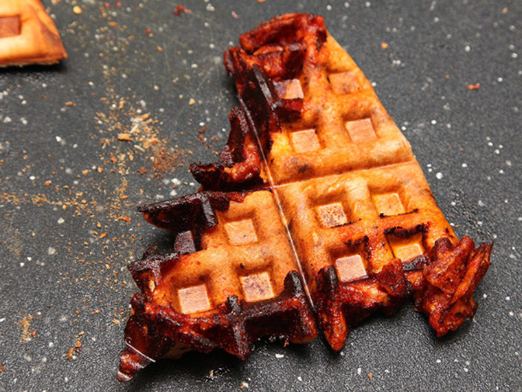 Leftover Pizza Waffle