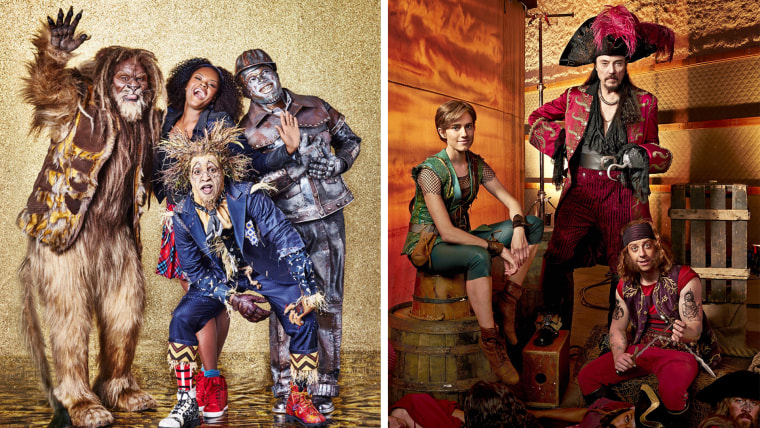 The cast of The Wiz and the cast of Peter Pan