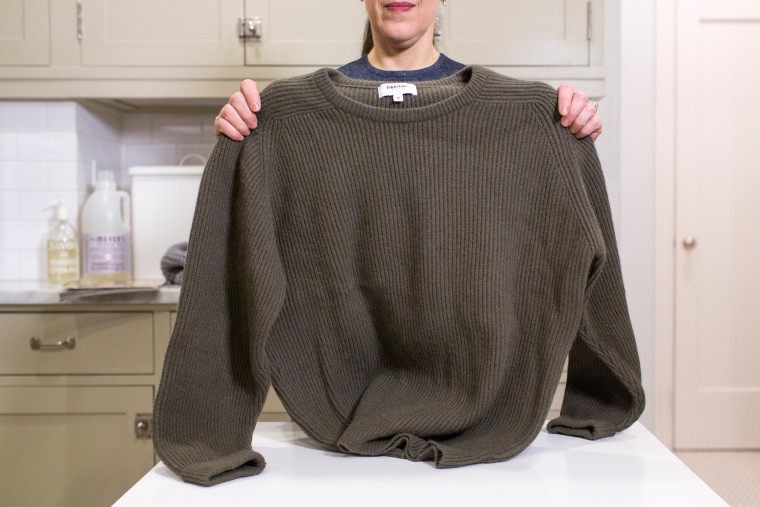 How to fold chunky sweaters so they take up less space