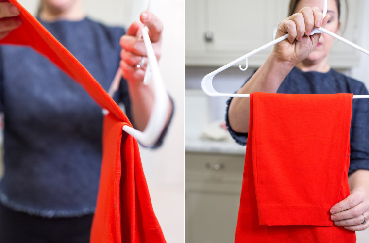 How to hang pants so they won't slip off the hanger