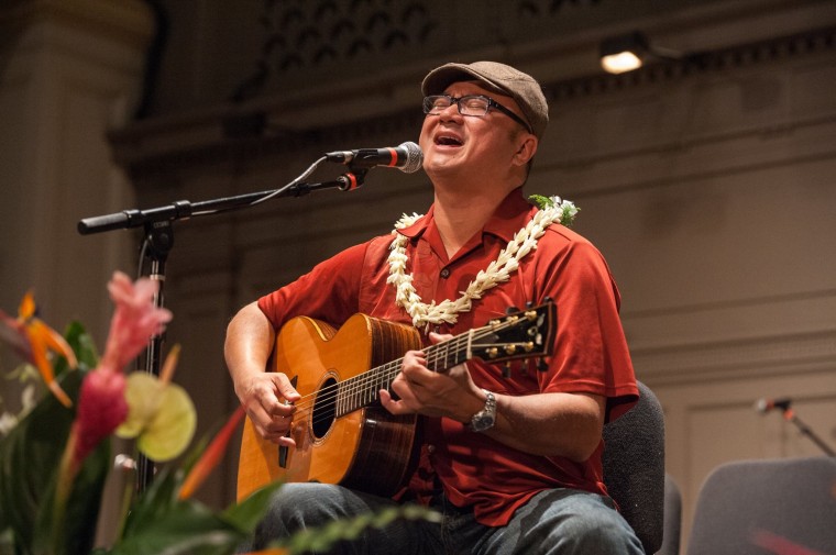 Patrick Landeza, the first and only mainland-born-and-raised Hawaiian musician to win the Nā Hōkū Hanohano Award, the premier Hawaiian music award, and the subject of the new documentary film, “The Story of Patrick Landeza.”