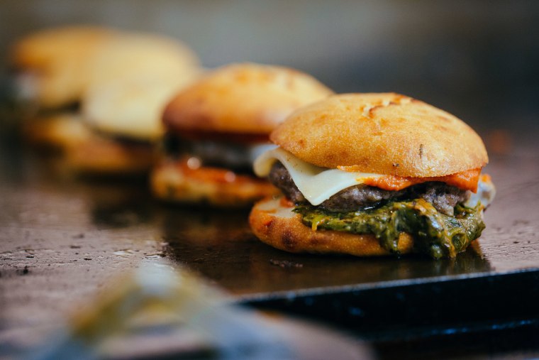 The "Cheseburg" at Locol in Watts, Los Angeles. The restaurant, founded by chefs Roy Choi and Daniel Patterson, is attempting to introduce better quality food to under-served communities.