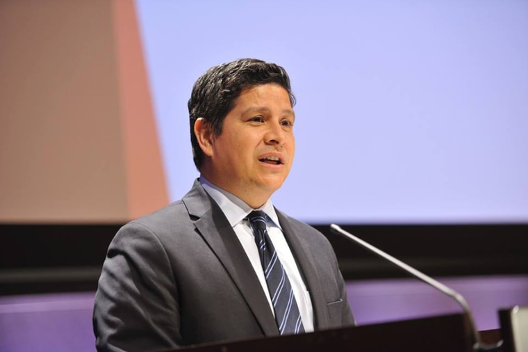 Antonio Tijerino, Hispanic Heritage Foundation president and CEO, speaks at the 7th annual Broadband and Social Justice Summit sponsored by the Multicultural Media, Telecom, and Internet Council (MMTC) on Jan. 21 in Washington, D.C.