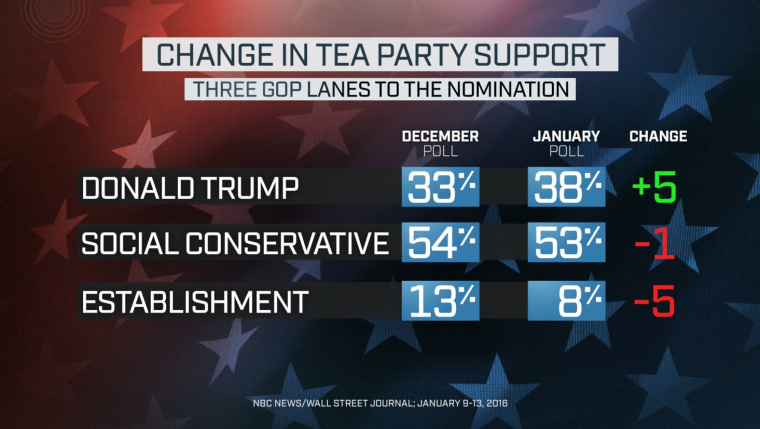 NBC News Wall Street Journal Poll TEA PARTY CHANGE THREE LANES GRAPHIC