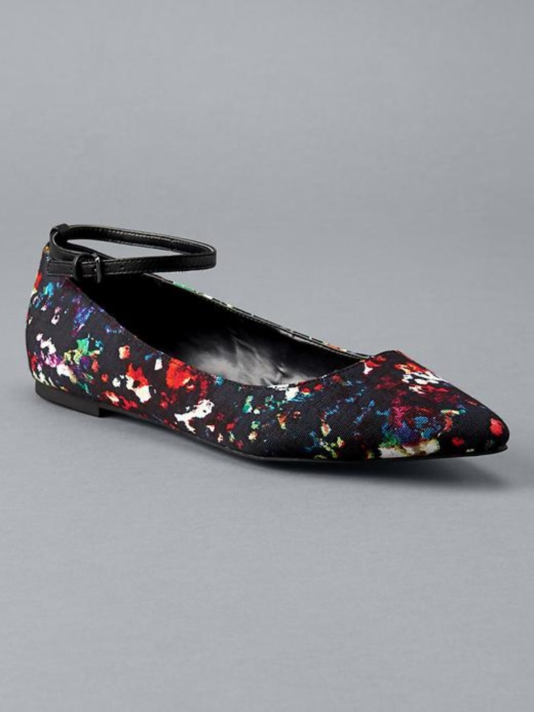 GAP multicolored ankle-strap ballet flats