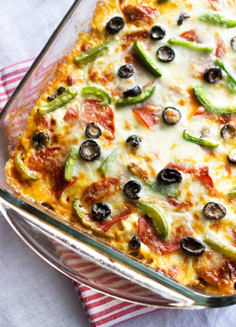 Zucchini pizza lasagna recipe by TODAY Food Club member Taylor Kiser of Food Faith Fitness