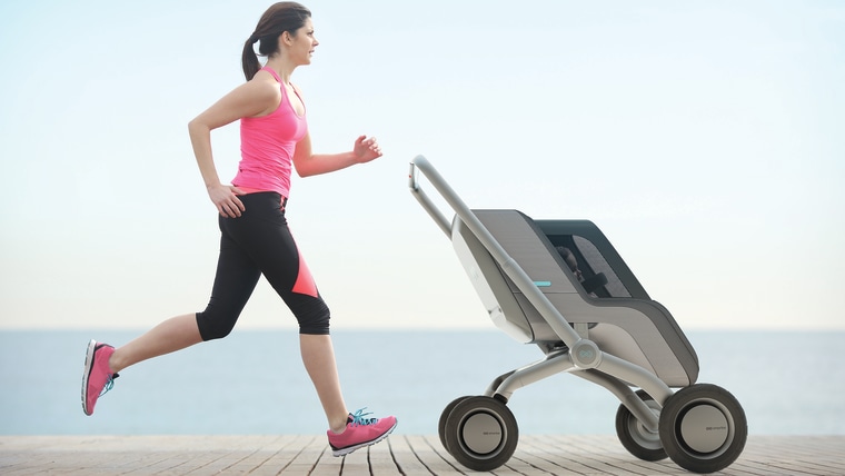 Smartbe stroller is a smart, self-propelled stroller