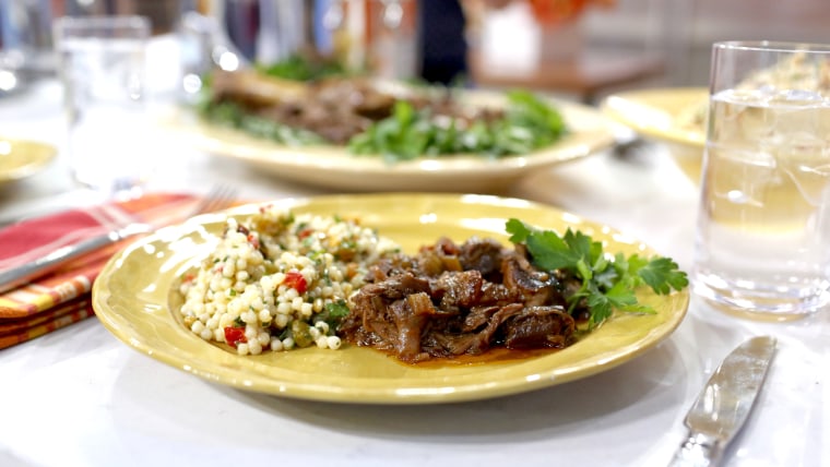 Al Roker makes slow-cooker lamb shank with herbed couscous