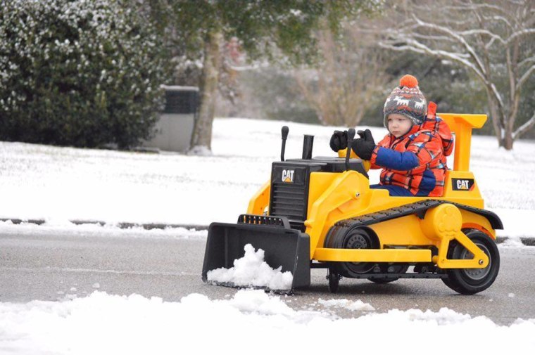 Sam Curry loves his new kid-sized bulldozer