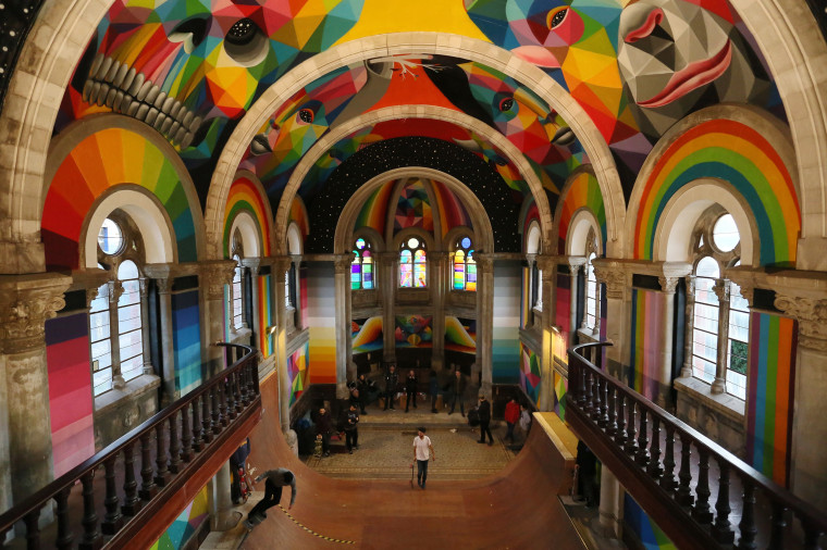 Image: SPAIN-SKATING-CHURCH