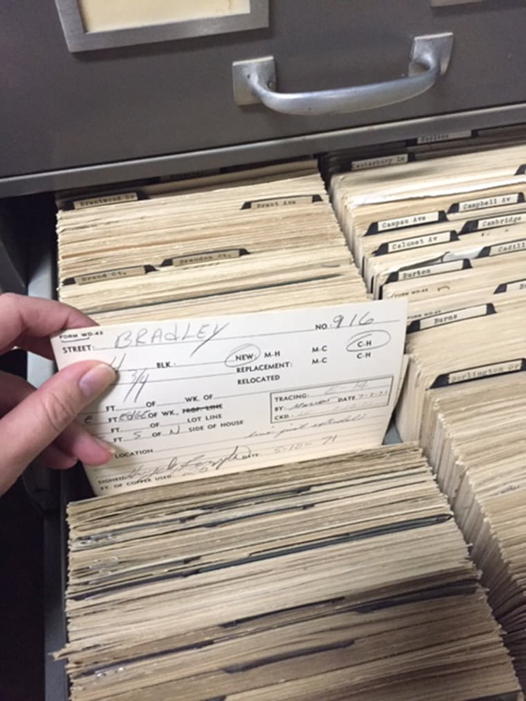 The City of Flint's records of which water lines contain lead are mainly kept on these index cards, which officials have been trying to digitize.