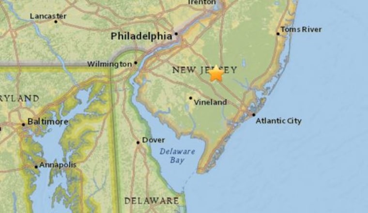 The U.S. Geological Survey centered the boom at 1:24 p.m. on Jan. 28, 2016 in Hammonton, New Jersey.