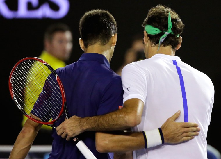 Image: Roger Federer Novak Djokovic