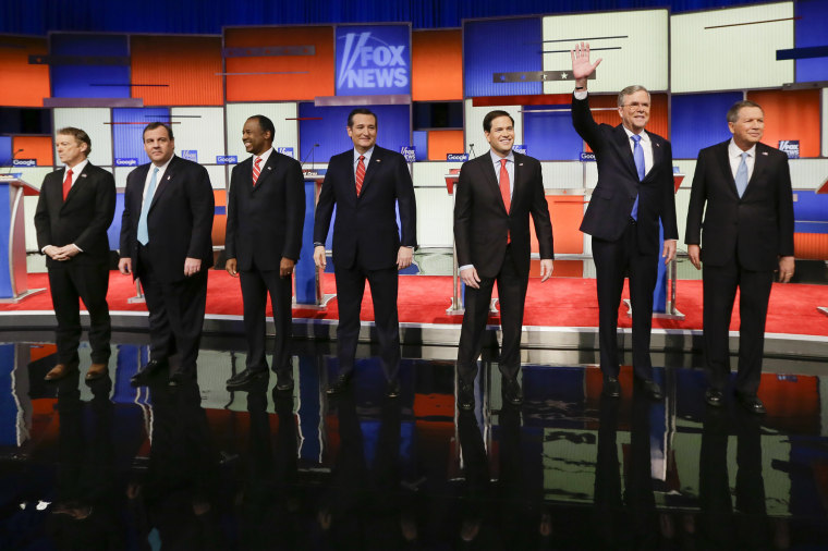 Image: Rand Paul, Chris Christie, Ben Carson, Ted Cruz, Marco Rubio, Jeb Bush, John Kasich