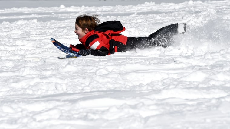 Child sledding
