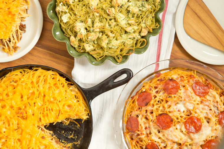 Spaghetti Pie 5 Ways