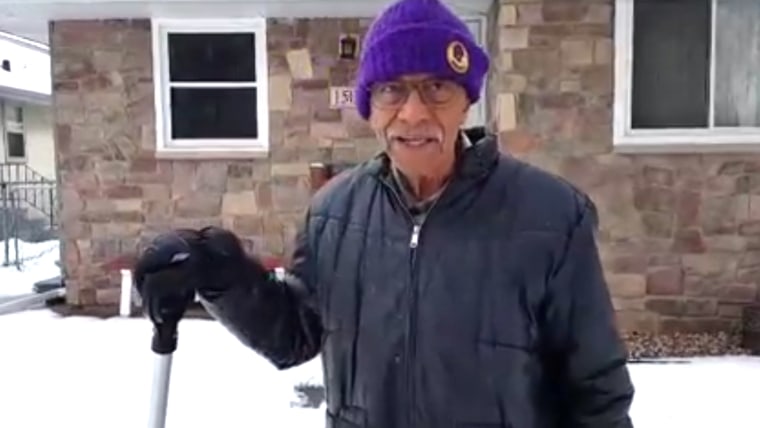 Richard Mann, 101-year-old snow shoveler