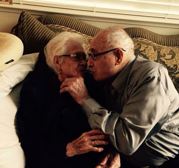 Nicholas and Rafaela Ordaz of Tracy, California. The couple has been married for 82 years. 