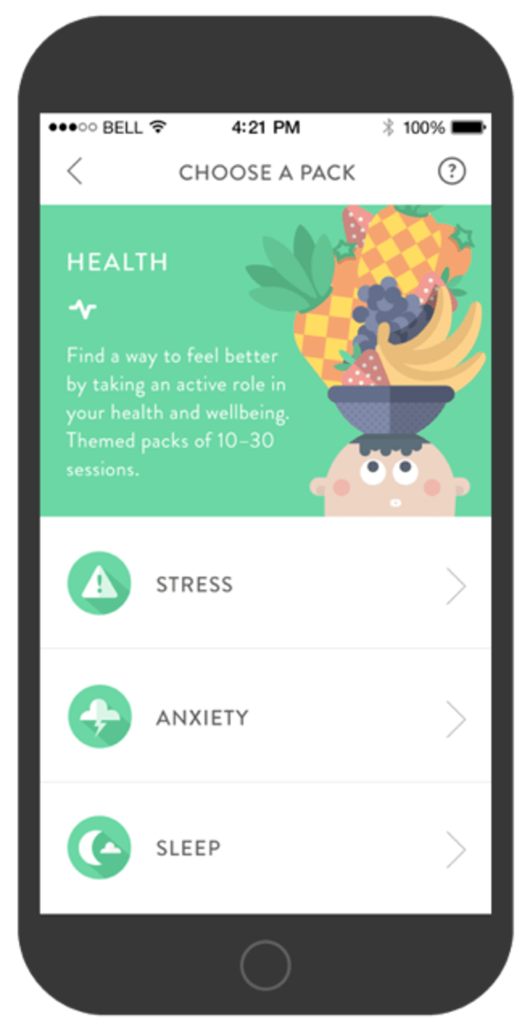 Headspace app for meditation