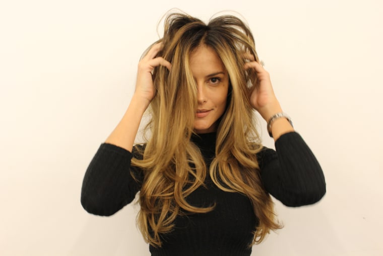 Cinnamon swirl hair on model Natalia Borges