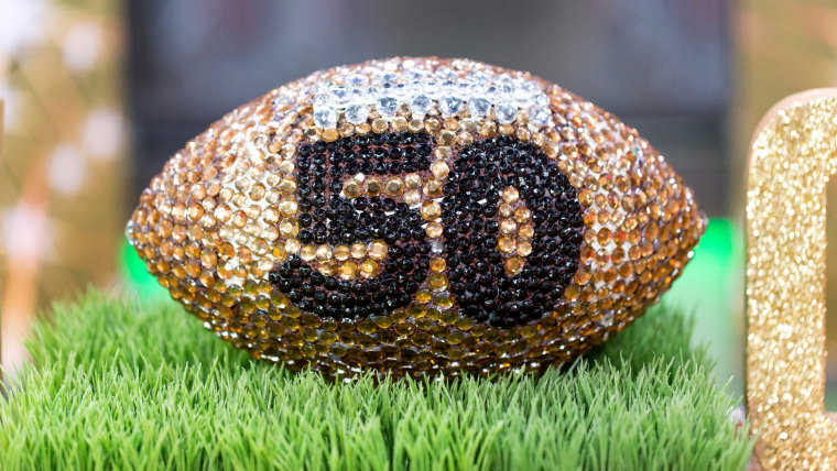 Home and food ideas for your Super Bowl party: bejeweled football