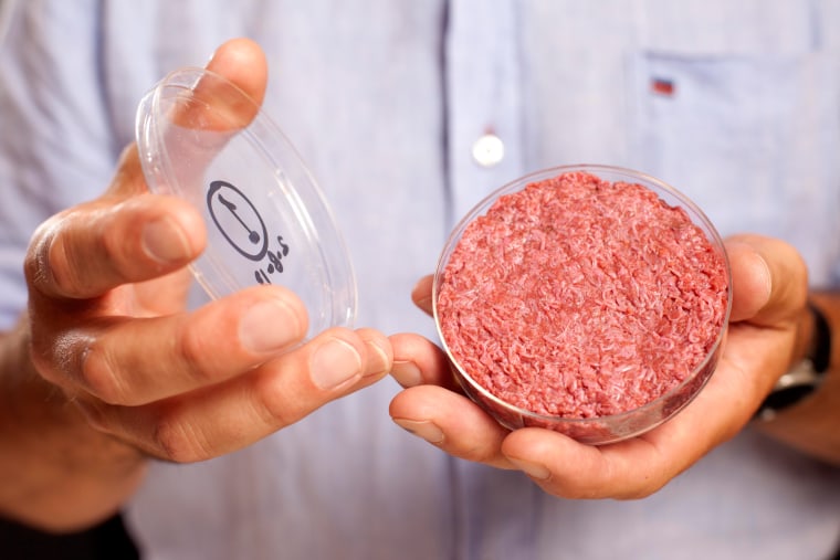 Image: A burger made from Cultured Beef