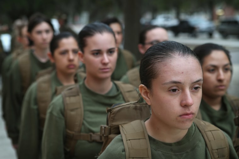 Image: Women Attend Marine Boot Camp At Parris Island, South Carolina