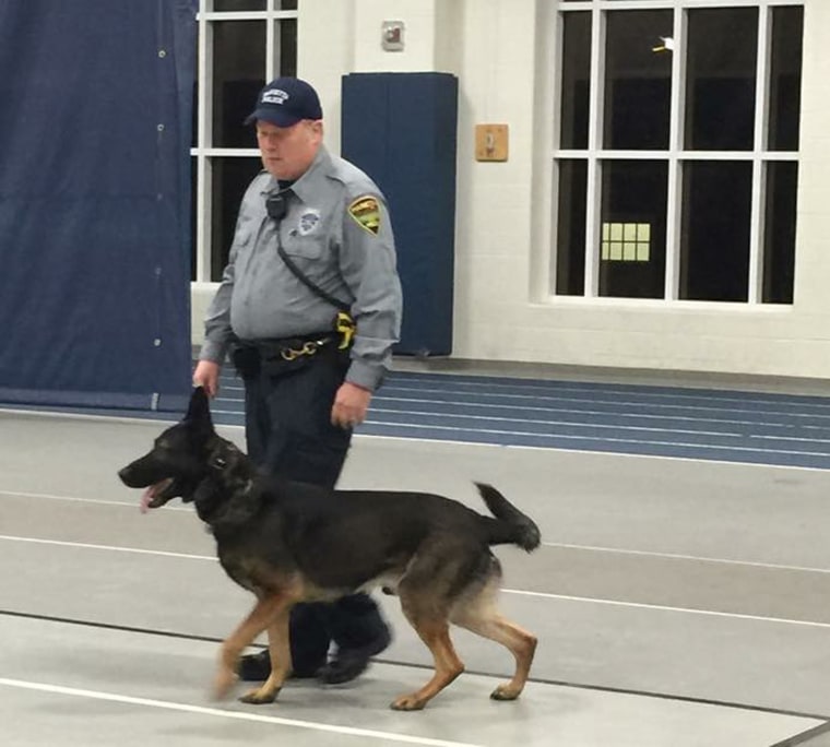 Image: K-9 Ajax and ex-Marietta PD Officer Matthew Hickey