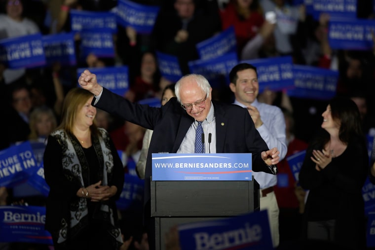 Democratic Presidential Candidate Bernie Sanders Holds Iowa Caucus Night Gathering
