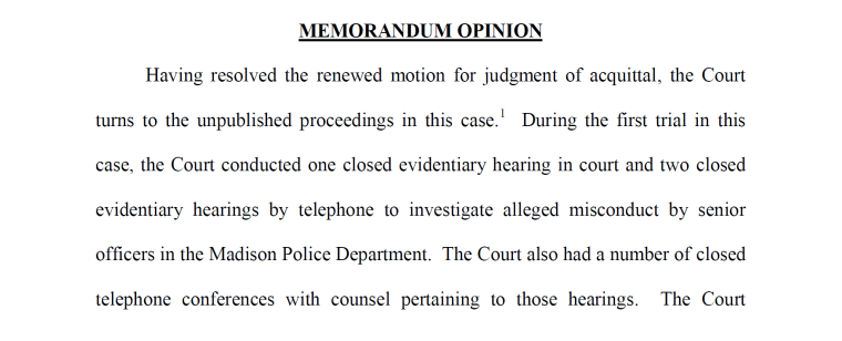 Court documents obtained by NBC News announce the release of transcripts to investigate the alleged misconduct of senior officers in the Madison Police Department.