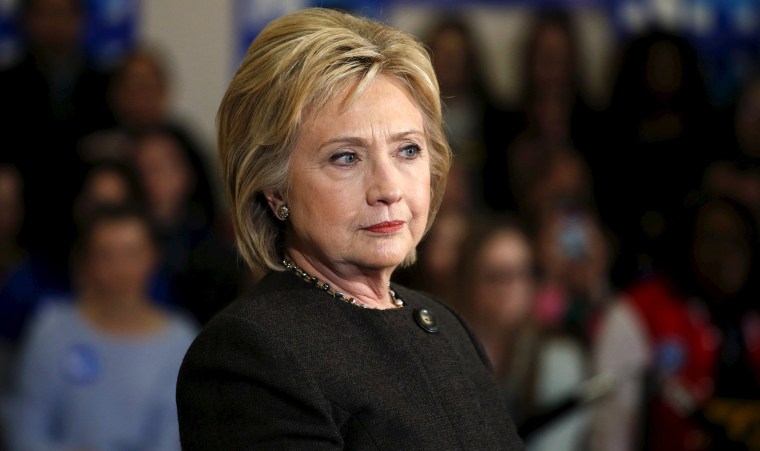 Image: U.S. Democratic presidential candidate Hillary Clinton takes a question during a campaign rally in Derry, New Hampshire