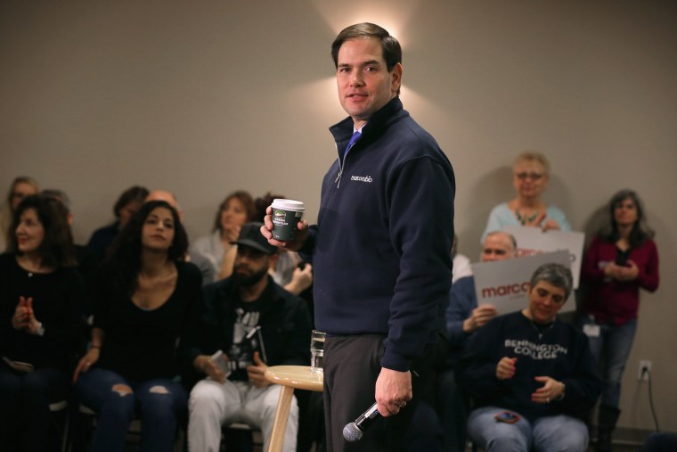 Image: Republican Presidential Candidate Sen. Marco Rubio (R-FL) Campaigns In New Hampshire