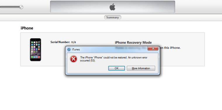 Image: Iphone Error