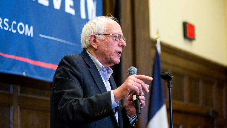 Matt Lauer attends a rally for Democratic candidate Bernie Sanders