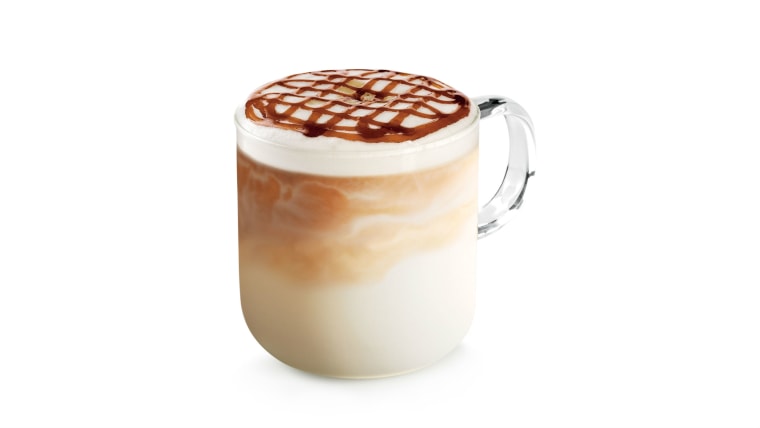 Burnt caramel latte, available at Starbucks stores in Europe, Middle East and Africa