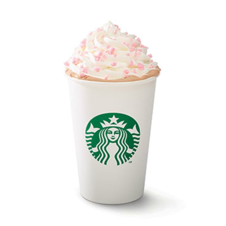 Peach blossom tea latte, available at Starbucks stores in China and Asia Pacific
