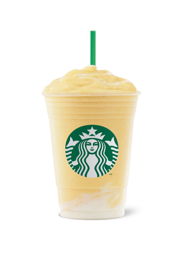 Passionfruit yogurt Frappuccino, available at Starbucks stores in Latin America