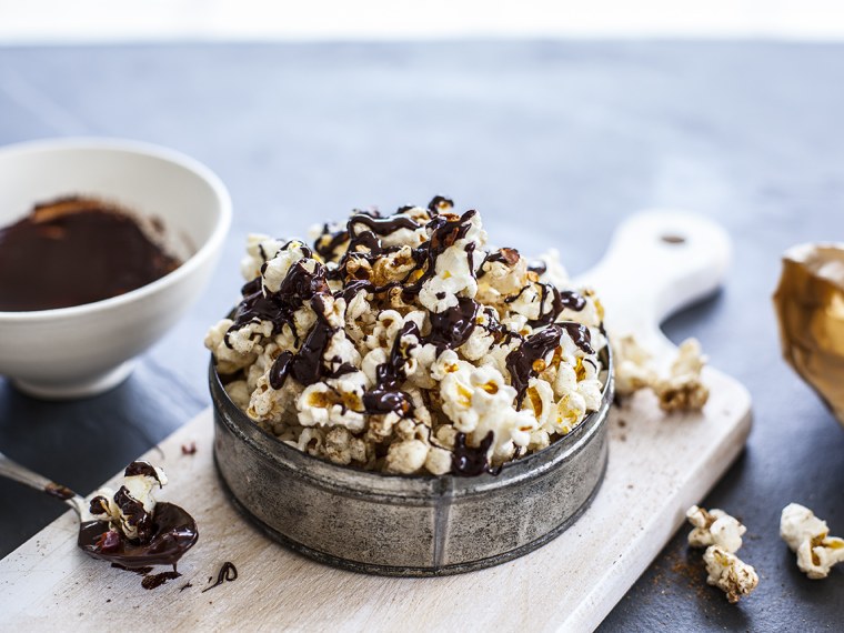 Easy Spiked Chocolate Popcorn
