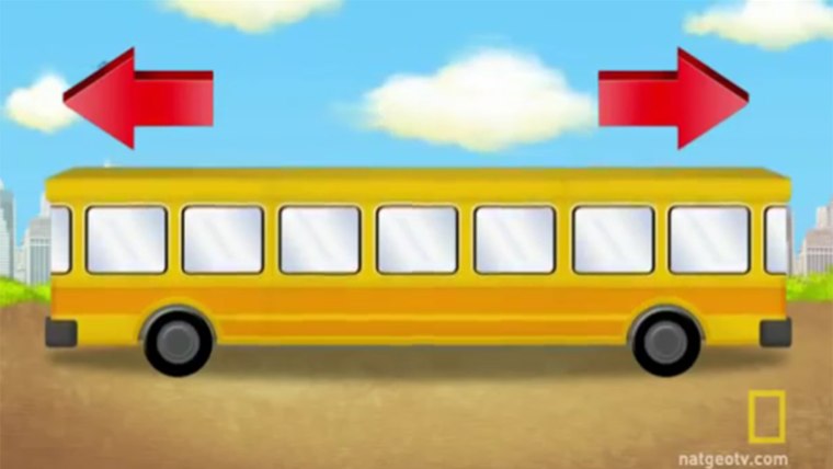 Image: Fun brain teaser asking which way the bus is going