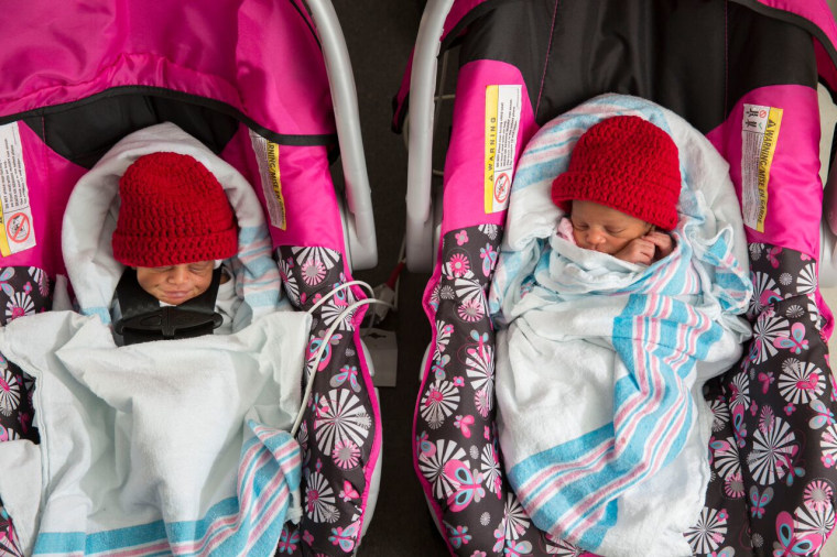 Many babies born in February are receiving red caps as part of the “Little Hats, Big Hearts” project, which draws attention to heart disease.