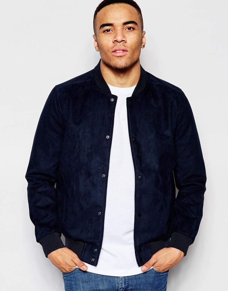 ASOS faux suede bomber jacket