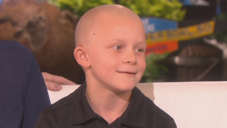 Image of Braylon Beam, a 6-year-old Carolina Panthers fan who has brain cancer