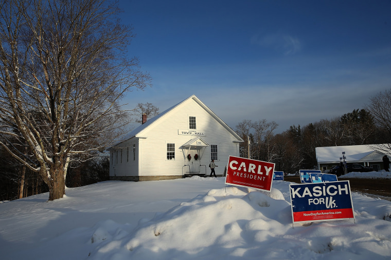 Image: New Hampshire Voters Head To The Polls For State's \"First In The Nation\" Primary