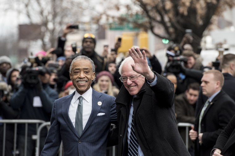 Image: Bernie Sanders Meets With Al Sharpton In New York
